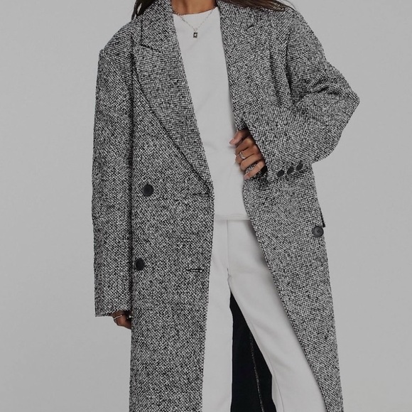 ASOS Design Salt and Pepper Dad Coat - Picture 3 of 3